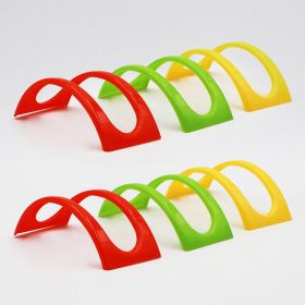 6pcs Taco Holder Stand; Non-Toxic; BPA Free; Dishwasher & Microwave Safe; Hard Plastic Taco Shell Rack; Party Serving Tray Set For Tortillas Burritos;