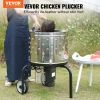 VEVOR Chicken Plucker Machine, 20" Diameter Stainless Steel Drum De-Feather Remover Poultry, 280RPM Defeathering Equipment with 108 Soft Fingers, 500W