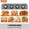 VEVOR 7-IN-1 Air Fryer Toaster Oven, 18L Convection Oven, 1700W Stainless Steel Toaster Ovens Countertop Combo with Grill, Pizza Pan, Gloves, 6 Slices